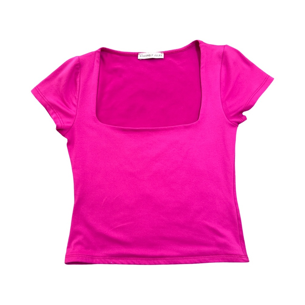 Sincerely Jules Pink Fitted Crop